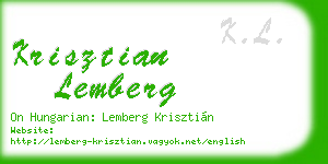 krisztian lemberg business card
